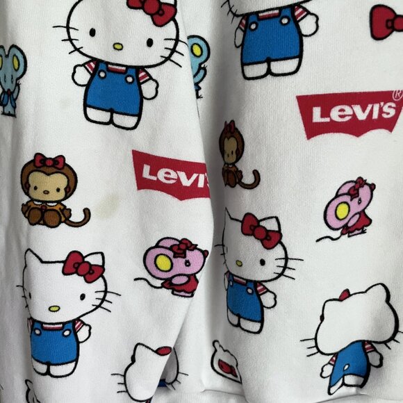 Levi's® X Hello Kitty Unbasic Hoodie Size S  White Limited Edition Collection - Picture 15 of 16
